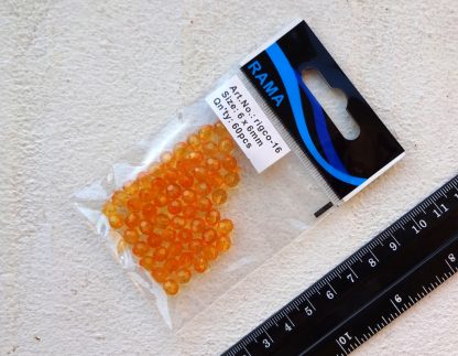 Flersidet Plastik perler. / 6 mm / 60 stk. pose.