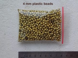 Plastik perler, 4 mm, ca. 400 stk. (J368)