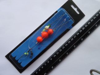 Surfcast rig, med røde kugler(R4)