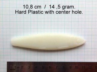 Umalet gennemløbs wobbler. 20 stk.  - 10,8 cm. / 14 gram