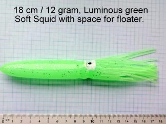 Blød Squid, 18 cm (med plads til flyder). 2 stk.