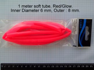 Tube, 6/8 mm, Rød (Glow)
