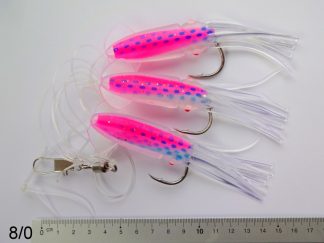 Pink Squid forfang med 8/0 kroge