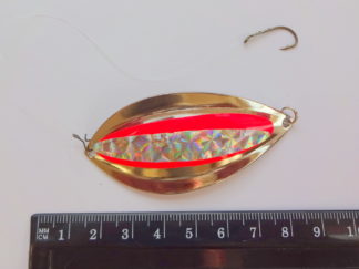 Endegrej til is-fiskeri, 13 gram - Sølv.