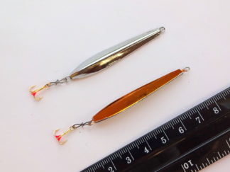 Endegrej til is-fiskeri, 7,4 gram - Sølv - Kobber. ( -DK)
