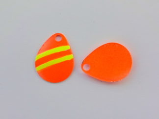Spinnerblade , Flouroserende, (Orange-Gul), Size 2 , 3-4 stk.