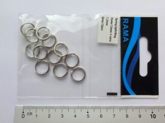 Fjeder Spring ringe i rustfrit stål, 12 stk. pose , diameter 12 mm