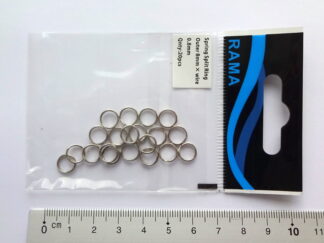 Fjeder Spring ringe i rustfrit stål, 20 stk. pose , diameter 8 mm