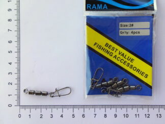 High Speed Rolling Swivel med duolock snap, 4 stk. pose , størrelse 2 --- x 6