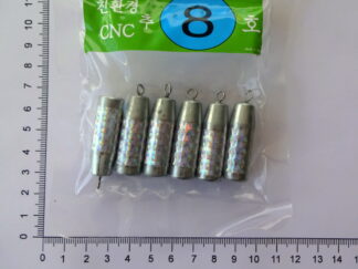 29 gram chrome plated jernlod med prisme tape, 6 stk