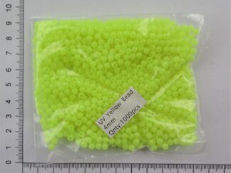 Gule perler med UV farver, 4 mm , 1.000 stk.