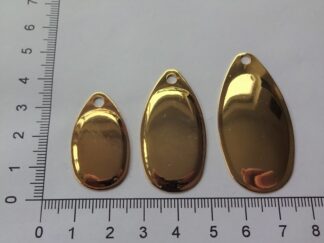 French spinner blades, size 5 , Guld farvet. (7 stk.)