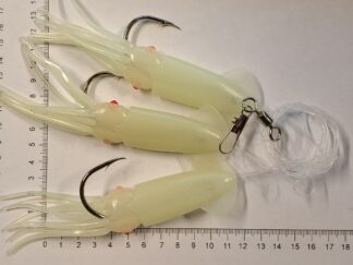 Squid forfang med 12/0 Kroge. Selvlysende squids