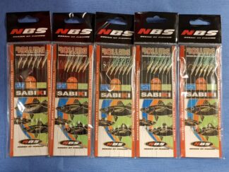 NBS Sabiki forfang, med størrelse 4-6-8-10-12 kroge. 5 stk.