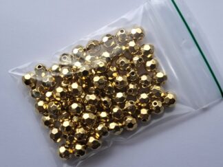 CCB Plastik Perler, 7,5 mm.  Guld