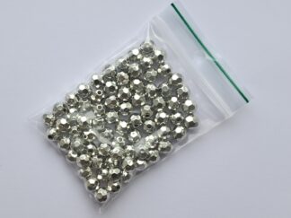 CCB Plastik Perler, 7,5 mm, sølv.