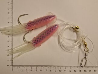 Squid rig med 8/0 kroge - GLOW -