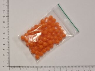 Fluorescerende  Akryl Perler, 8 mm,  Orange