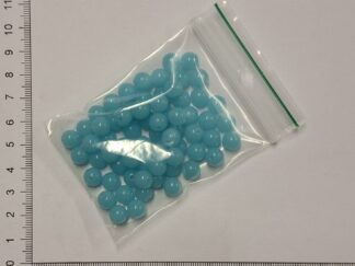 Fluorescerende  Akryl Perler, 8 mm,  Lys blå