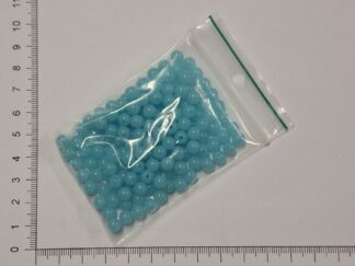 Fluorescerende  Akryl Perler, 6 mm, Lys Blå