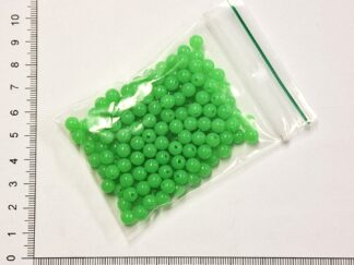 Fluorescerende  Akryl Perler, 6 mm, Grøn