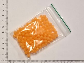 Fluorescerende  Akryl Perler, 6 mm, Lys Orange