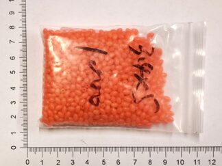 Røde Ovale Selvlysende perler, 3,4 x 5 mm. 1000 stk.