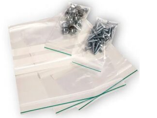 Lynlås poser med hul,   70 x 100 mm, 100 stk. (Med skrive felt)