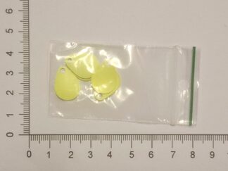 Spinner blade. 16,8 x 12,6 mm, Gule med UV (5 stk)