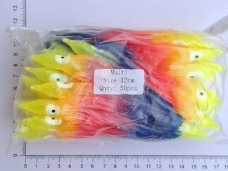 Sprutter, 12 cm (Gul-blå-rød) , 50 stk.