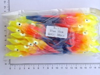Sprutter, 10 cm (Gul-blå-rød) , 50 stk.